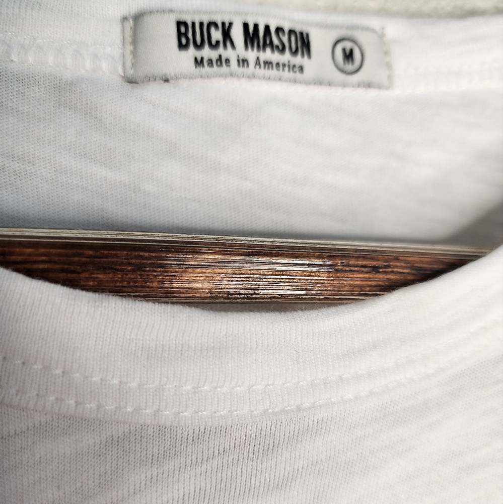 Buck Mason White Short Sleeve Tee - Picture 3 of 4